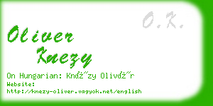 oliver knezy business card